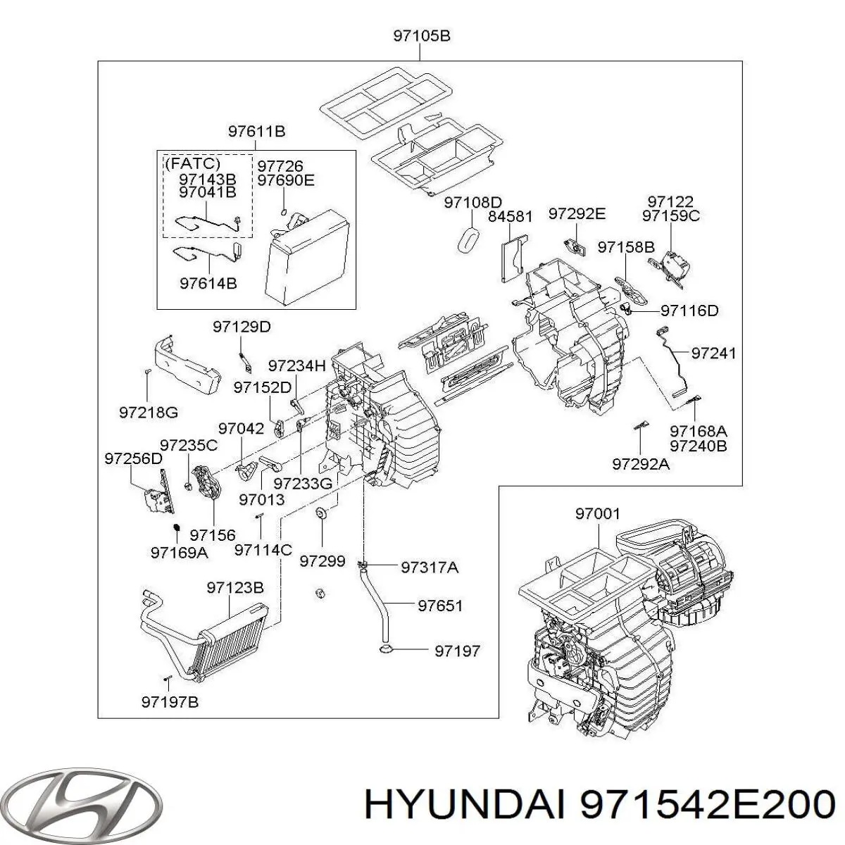Comprar 971542E200 Hyundai/Kia Actuador de compuerta de la calefacción