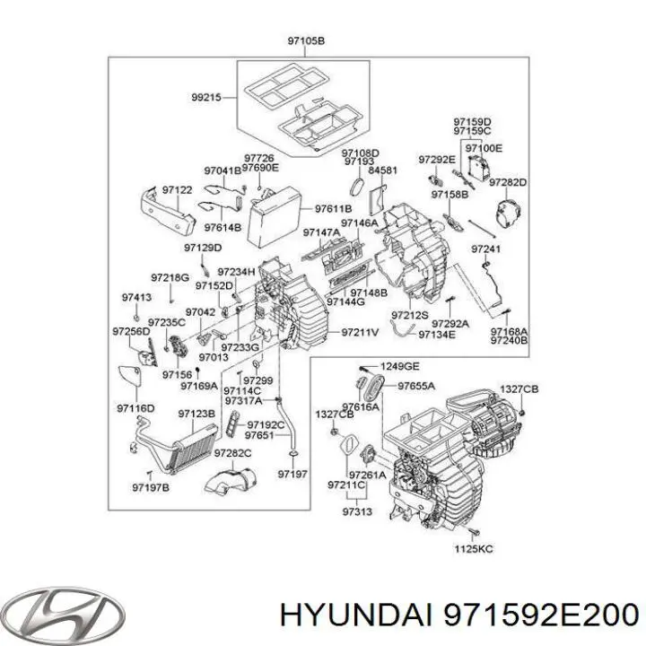 Actuador de compuerta de calefacción Hyundai/Kia 971592E200 precio, desde 98,27 EUR