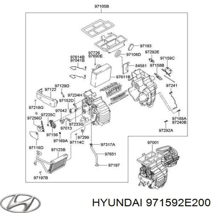 Comprar 971592E200 Hyundai/Kia Actuador de compuerta de la calefacción