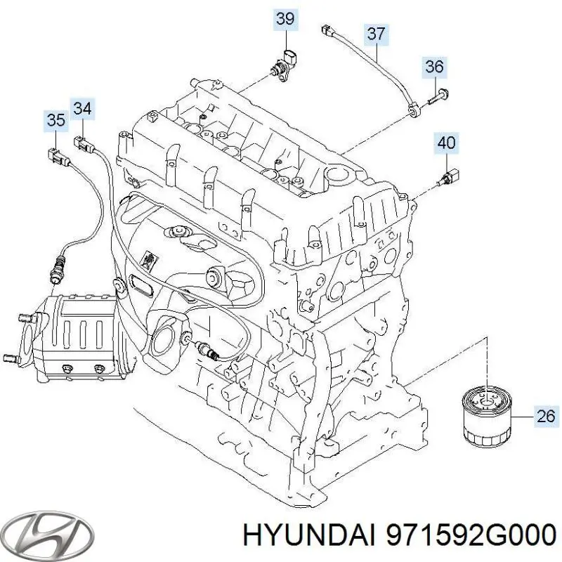 971592G000 Hyundai/Kia Actuador de compuerta de calefacción