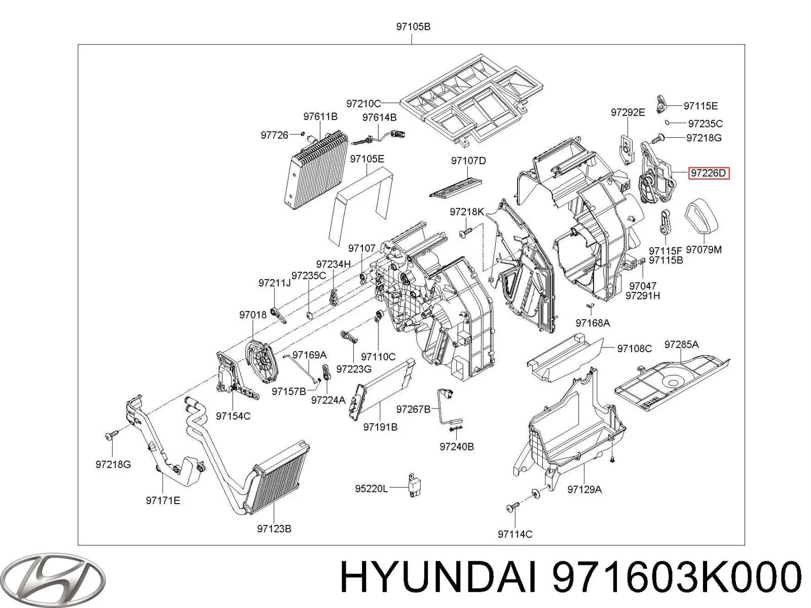 HC971603K000 Mando Actuador de compuerta de calefacción