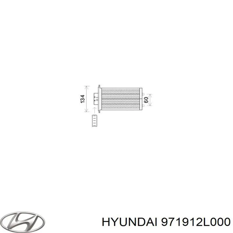 971912L000 Hyundai/Kia radiador de calefacción