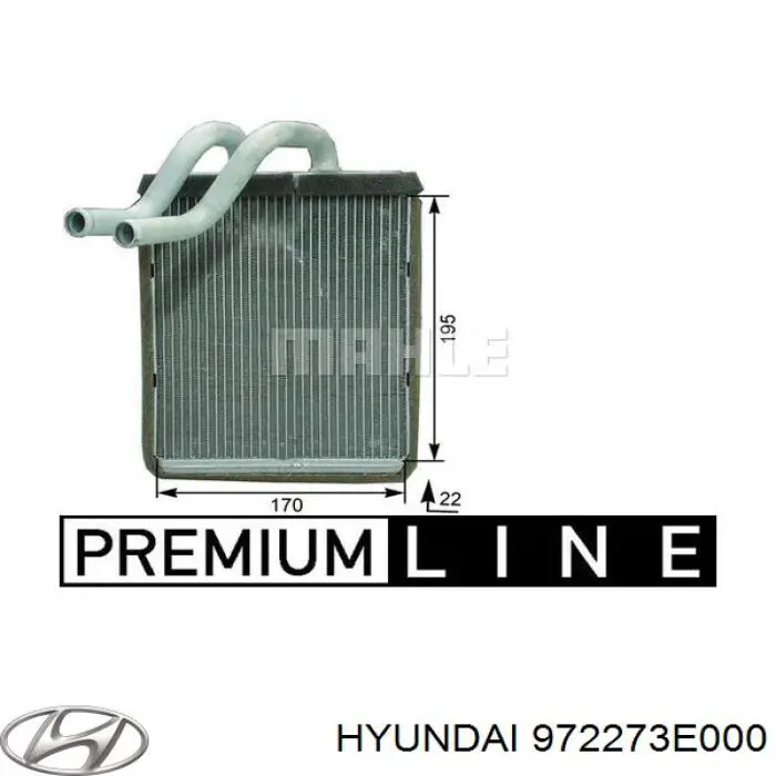 Radiador de calefacción Hyundai/Kia 972273E000 precio, desde 49,16 EUR
