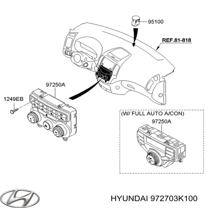 Sensor de temperatura del aire interior Hyundai/Kia 972703L100 precio, desde 36,30 EUR