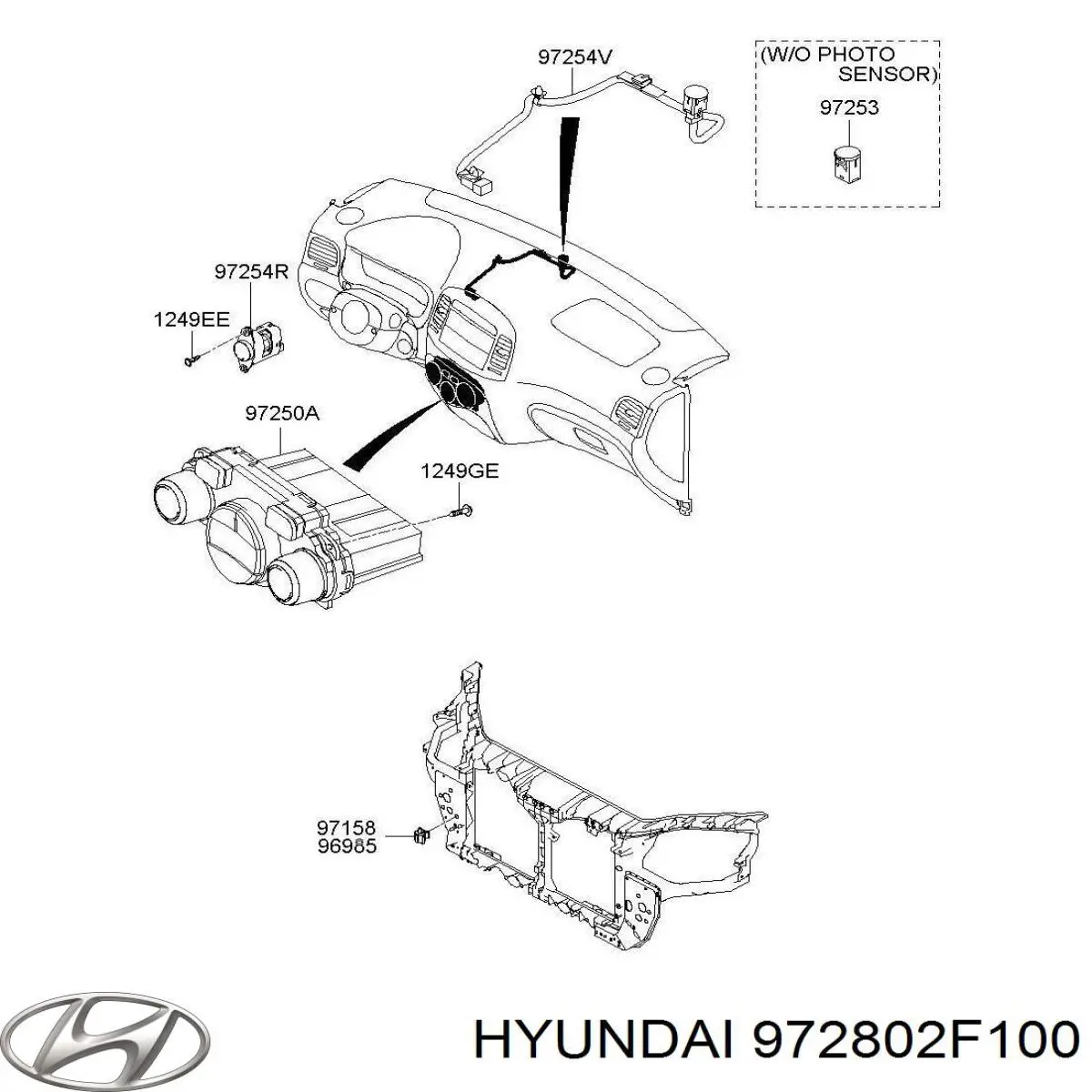972802F100 Hyundai/Kia sensor, temperaura exterior