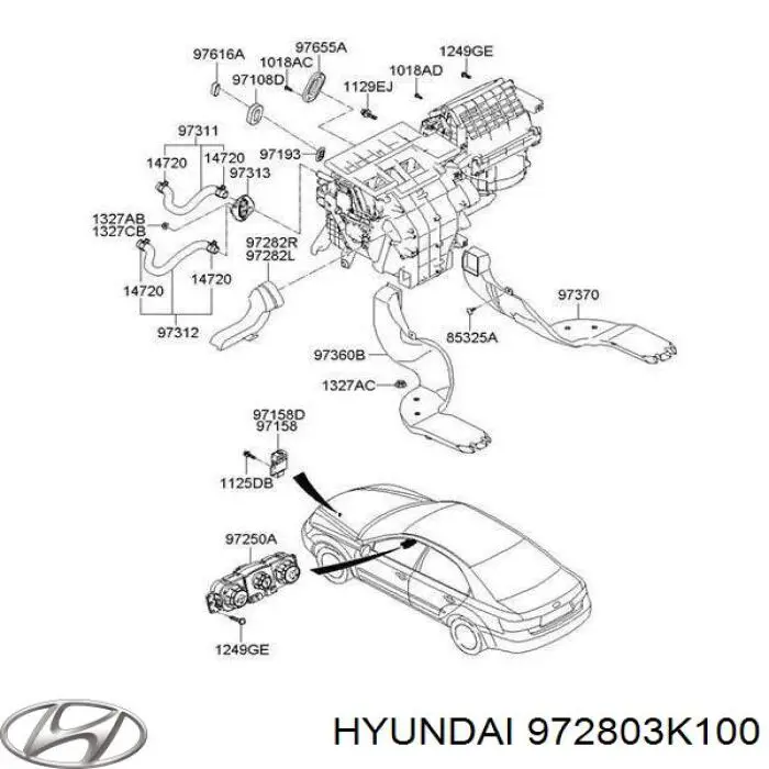 Sensor de temperatura ambiente Hyundai/Kia 972803K100 precio, desde 42,85 EUR