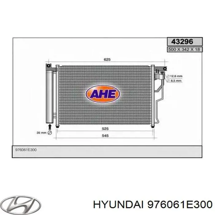 Comprar 976061E300 Hyundai/Kia Condensador de aire acondicionado