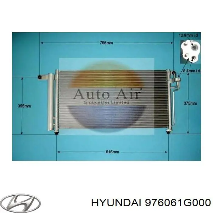 976061G000 Hyundai/Kia condensador aire acondicionado