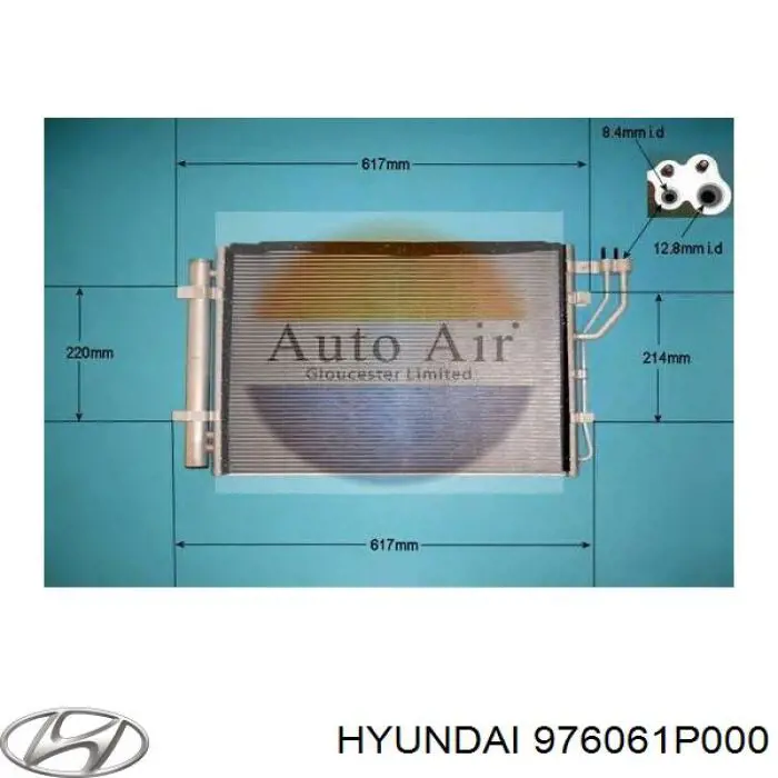 976061P000 Hyundai/Kia condensador aire acondicionado