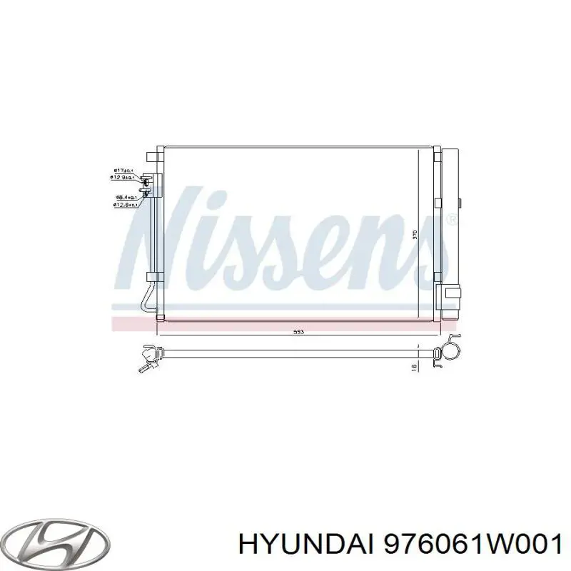 Comprar 976061W001 Hyundai/Kia Condensador de aire acondicionado