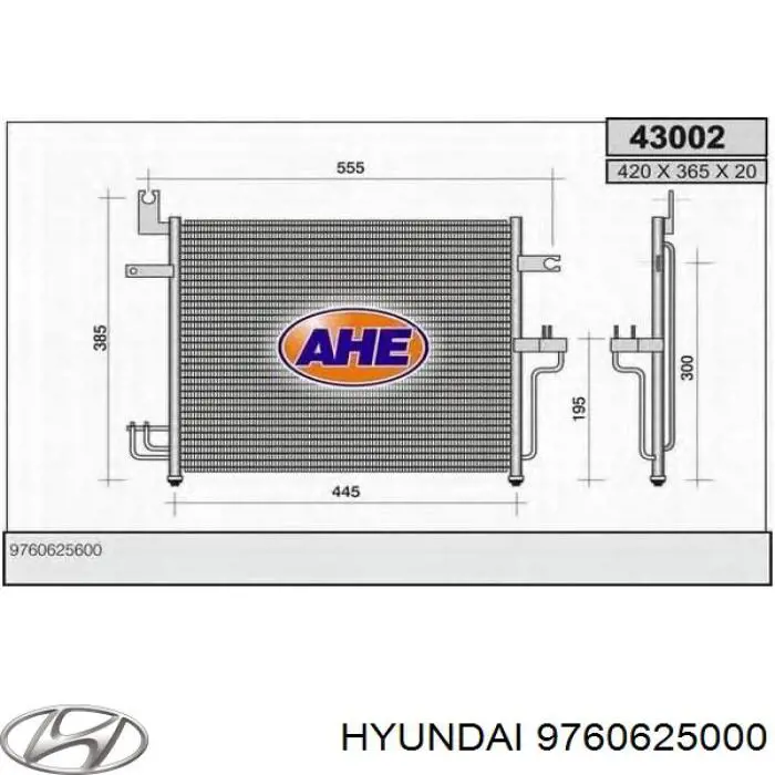 Aire acondicionado capacitor Hyundai/Kia 9760625000 precio, desde 50,82 EUR