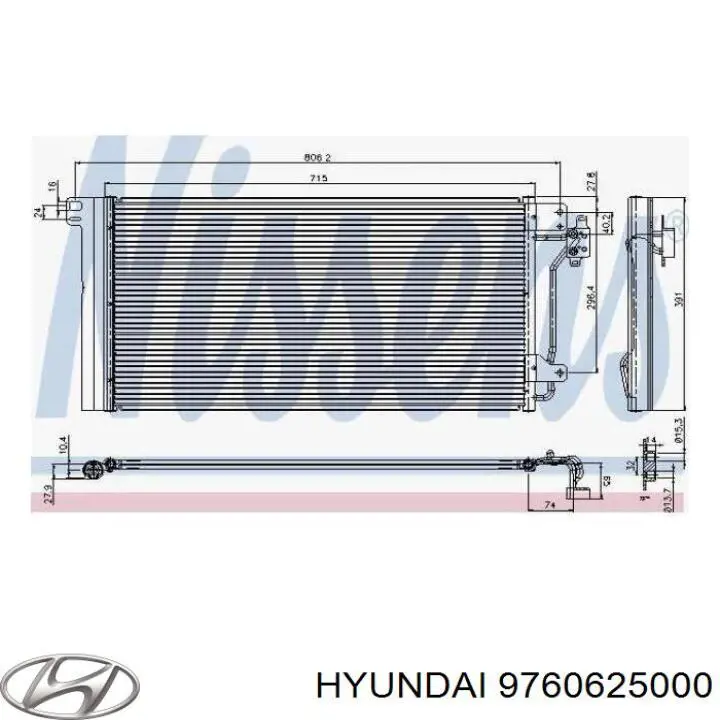 Comprar 9760625000 Hyundai/Kia Condensador de aire acondicionado