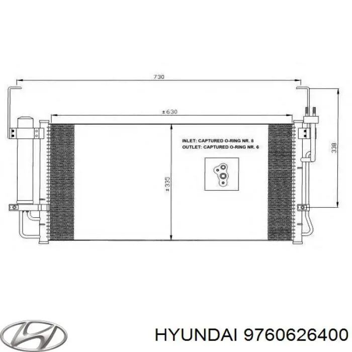 Aire acondicionado capacitor Hyundai/Kia 9760626400 precio, desde 81,31 EUR