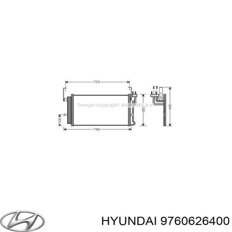 Comprar 9760626400 Hyundai/Kia Condensador de aire acondicionado