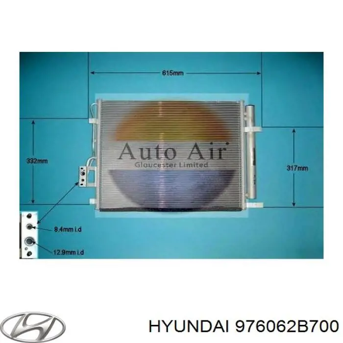 976062B700 Hyundai/Kia condensador aire acondicionado