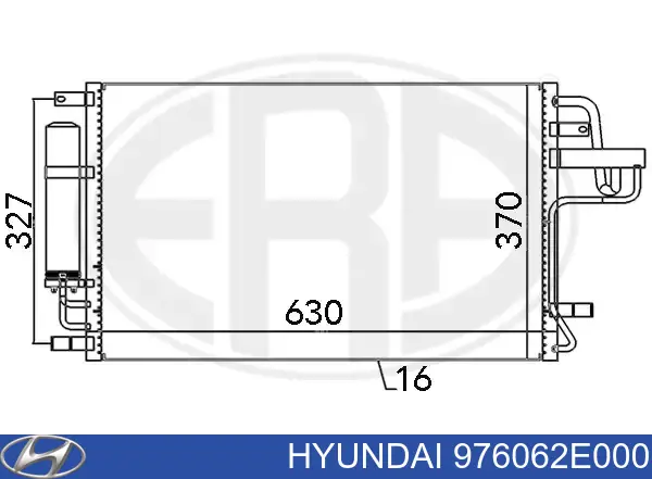 976062E000 Hyundai/Kia condensador aire acondicionado