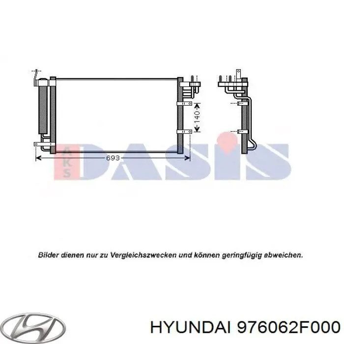 Aire acondicionado capacitor Hyundai/Kia 976062F000 precio, desde 92,93 EUR