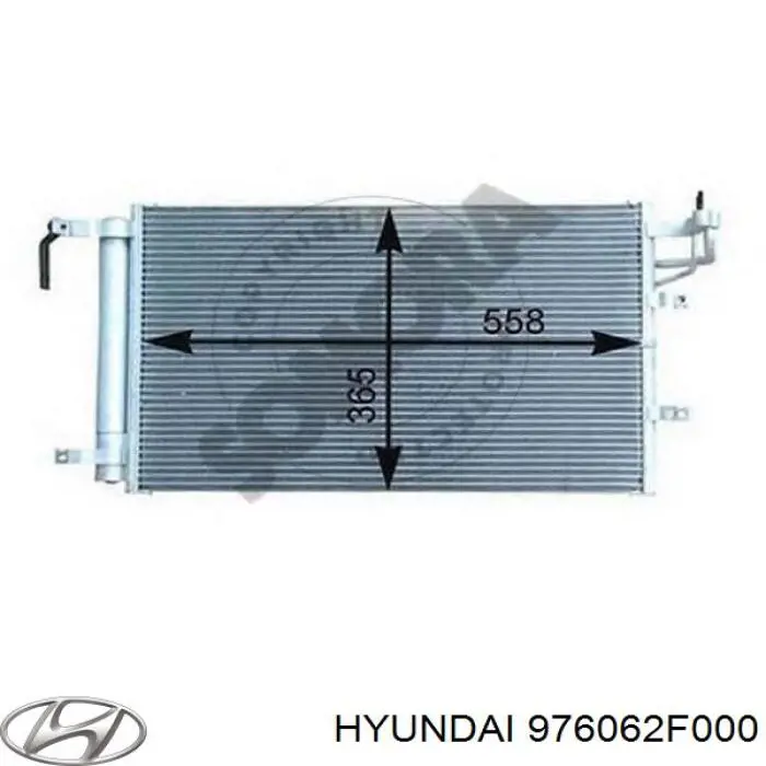 976062F000 Hyundai/Kia condensador aire acondicionado