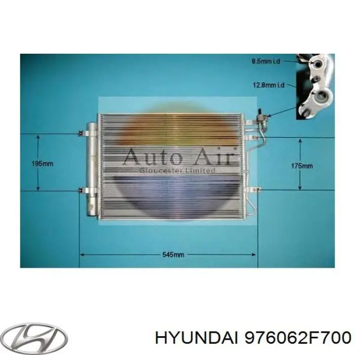976062F700 Hyundai/Kia condensador aire acondicionado