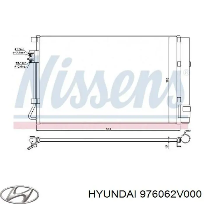 Condensador aire acondicionado 976062V000 Hyundai/Kia