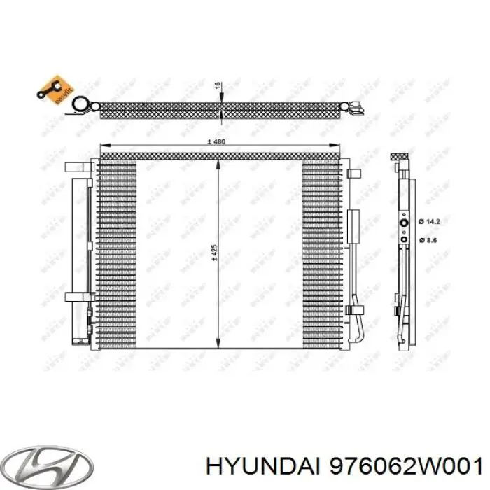 Aire acondicionado capacitor Hyundai/Kia 976062W001 precio, desde 100,91 EUR