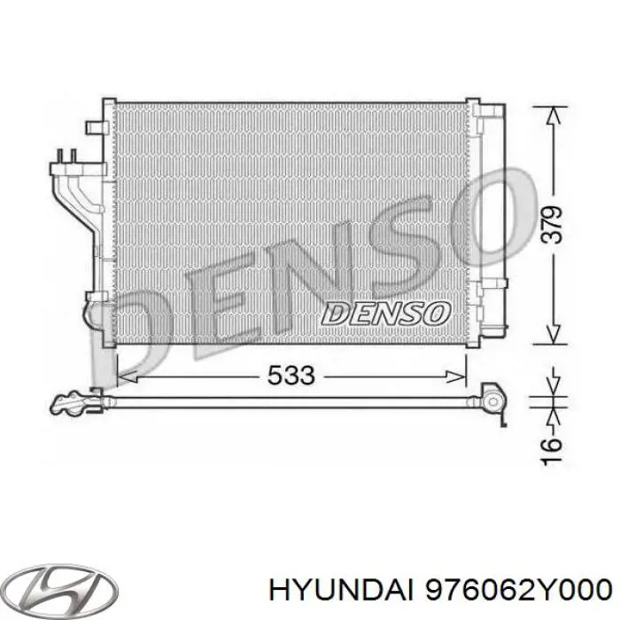 976062Y000 Hyundai/Kia condensador aire acondicionado