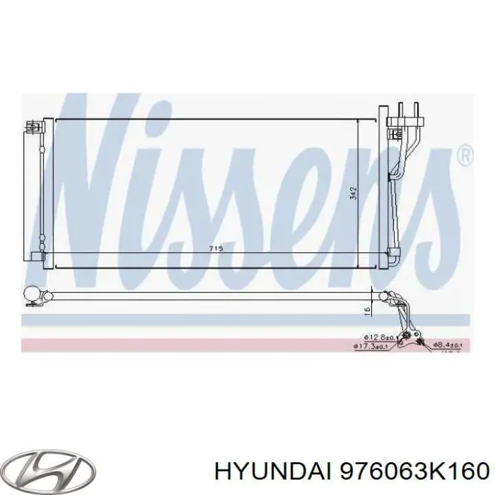 976063K160 Hyundai/Kia condensador aire acondicionado