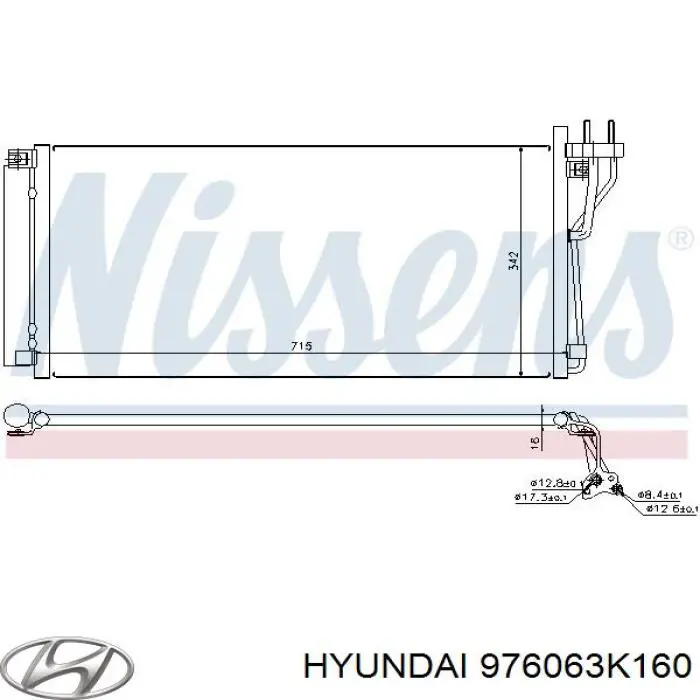 Condensador aire acondicionado 976063K180 Hyundai/Kia