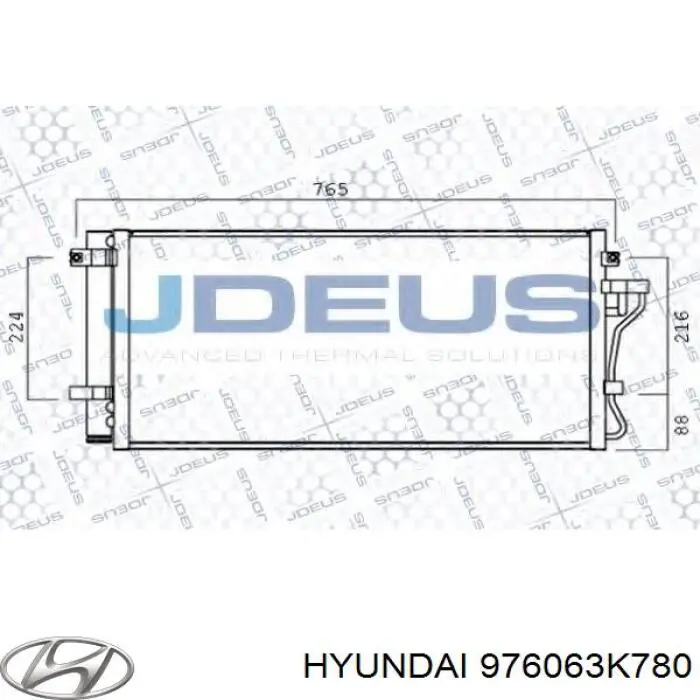 Comprar 976063K780 Hyundai/Kia Condensador de aire acondicionado