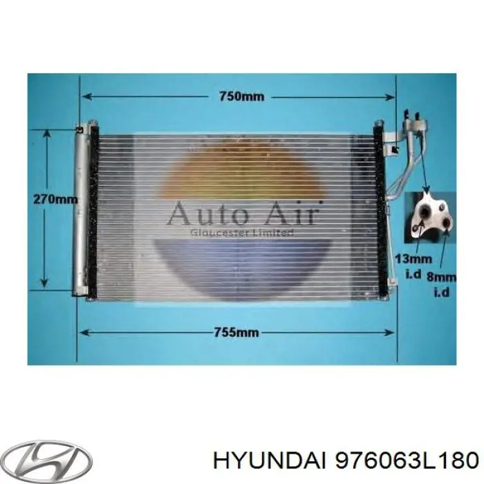Aire acondicionado capacitor Hyundai/Kia 976063L180 precio, desde 87,80 EUR