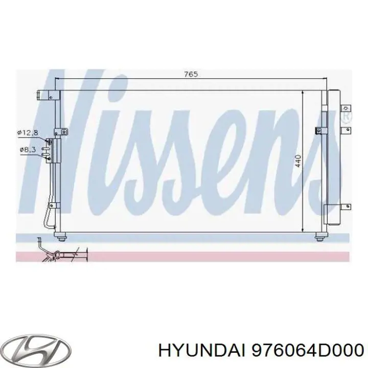 976064D000 Hyundai/Kia condensador aire acondicionado