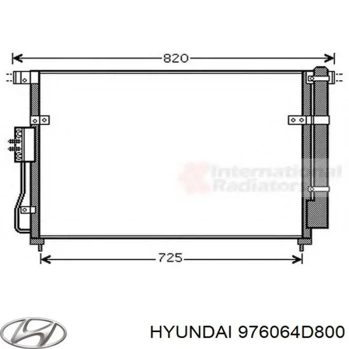 976064D800 Hyundai/Kia condensador aire acondicionado