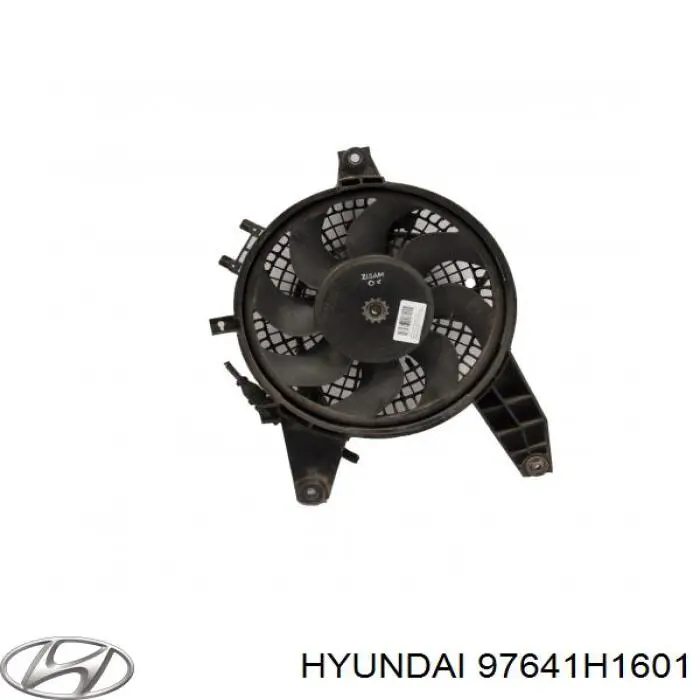 97641H1601 Hyundai/Kia difusor de radiador, aire acondicionado, completo con motor y rodete