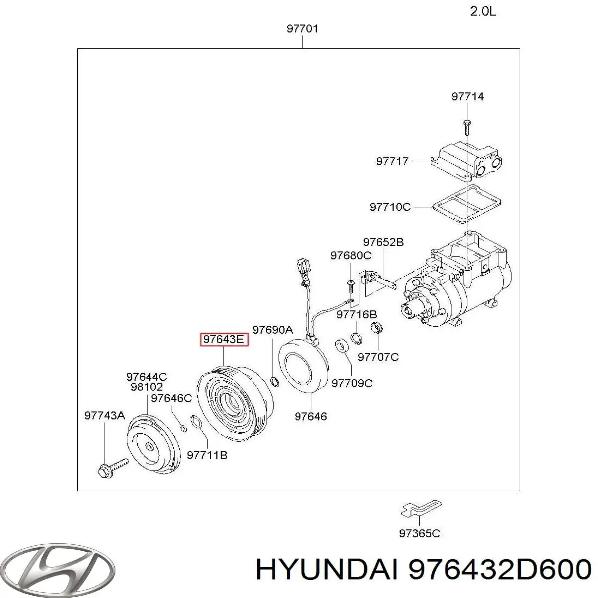 Polea del compresor de aire acondicionado Hyundai/Kia 976432D600 precio, desde 113,08 EUR