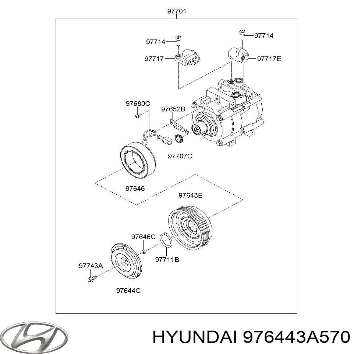 Compresor aire acondicionado Hyundai Santa Fe 1 