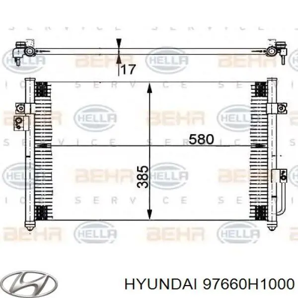 97660H1000 Hyundai/Kia condensador aire acondicionado