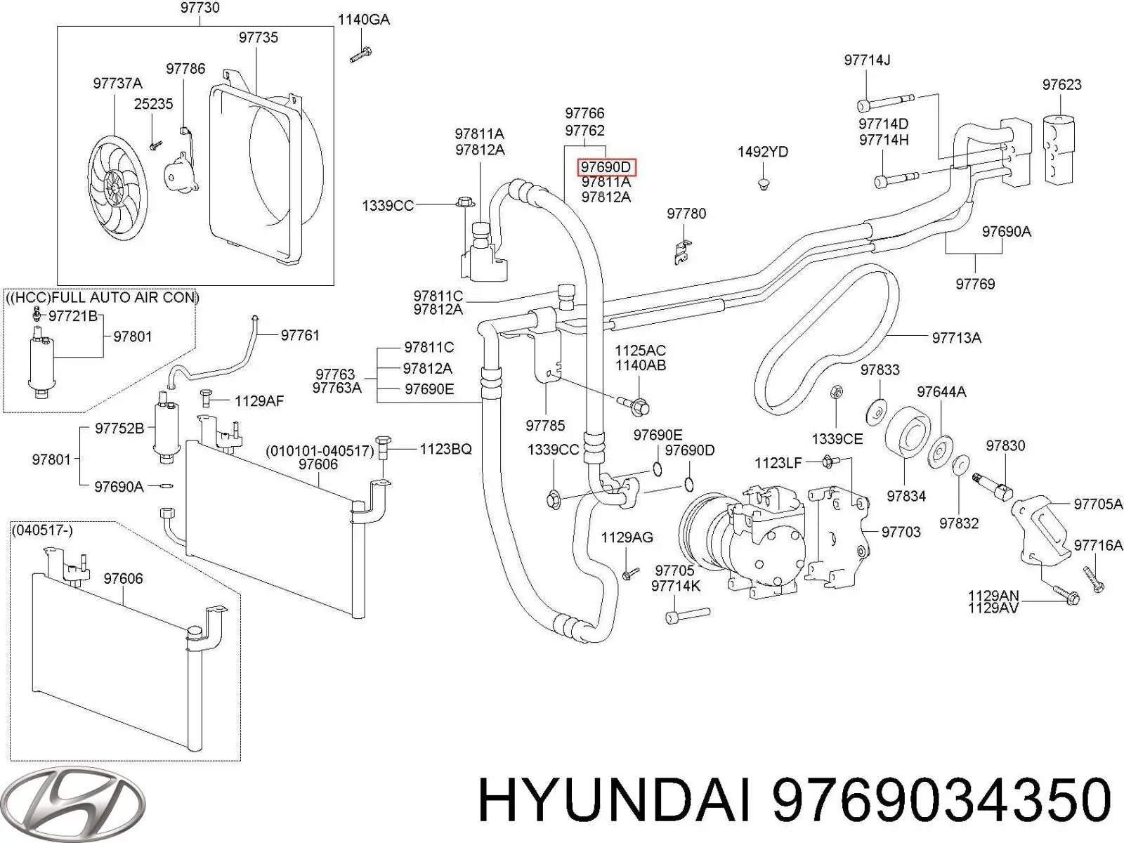 Anillo de sellado de la manguera de retorno del compresor Hyundai/Kia 9769034350 precio, desde 3,42 EUR