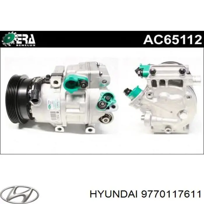 9770117611 Hyundai/Kia compresor de aire acondicionado