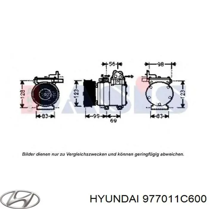 Compresor ac Hyundai/Kia 977011C600 precio, desde 349,48 EUR