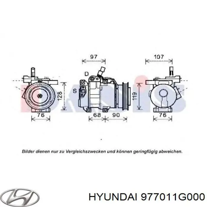 977011G000 Hyundai/Kia compresor de aire acondicionado