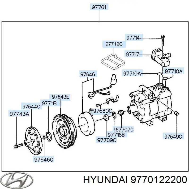 Compresor ac Hyundai/Kia 9770122200 precio, desde 110,35 EUR