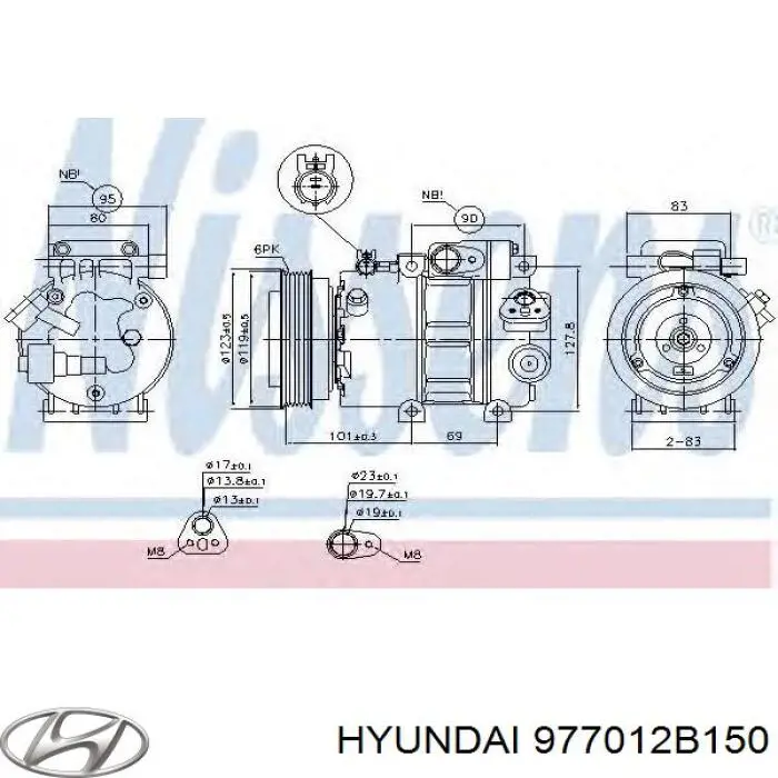 Compresor ac Hyundai/Kia 977012B150 precio, desde 159,72 EUR