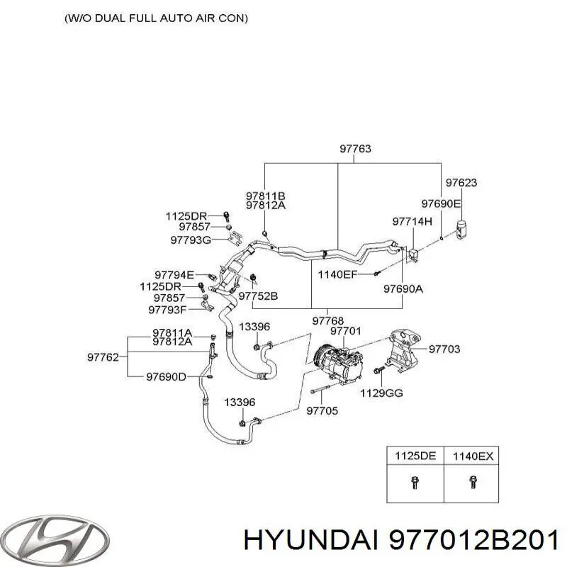 977012B201 Hyundai/Kia compresor de aire acondicionado