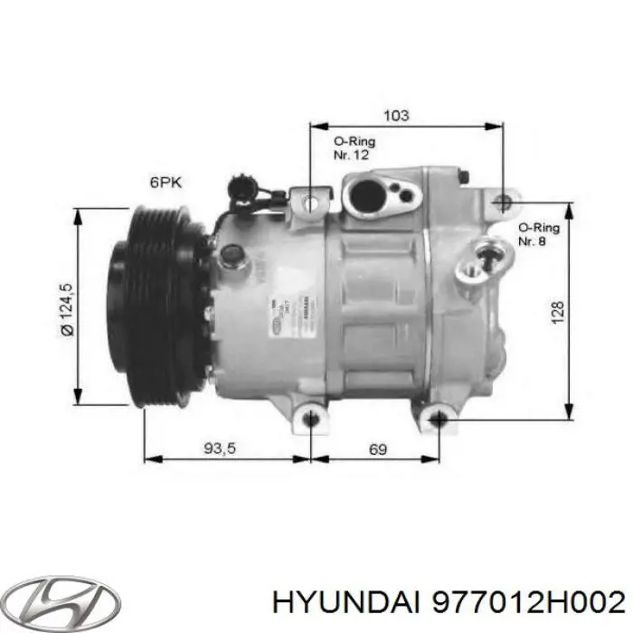 977012H002 Hyundai/Kia compresor de aire acondicionado