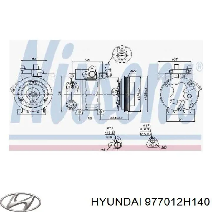 Comprar 977012H140 Hyundai/Kia Compresor de aire acondicionado coche