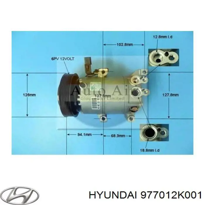 977012K001 Hyundai/Kia compresor de aire acondicionado