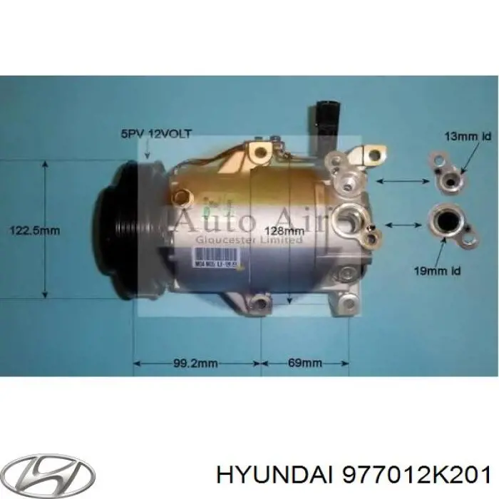 977012K201 Hyundai/Kia compresor de aire acondicionado