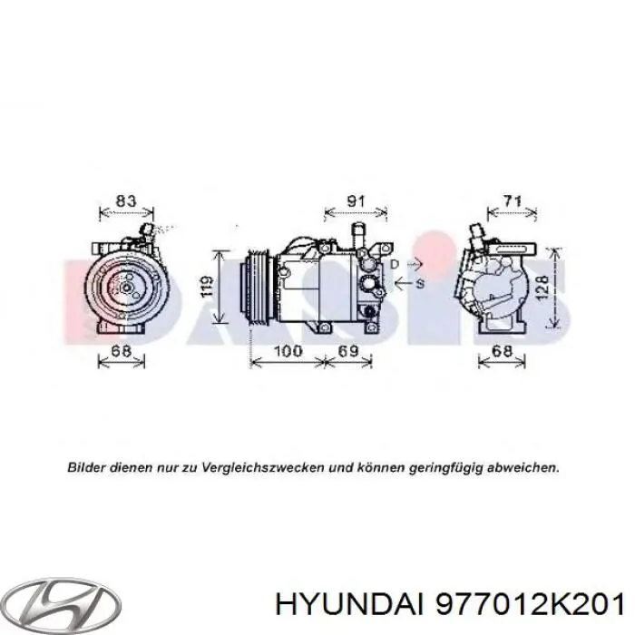 Comprar 977012K201 Hyundai/Kia Compresor de aire acondicionado coche