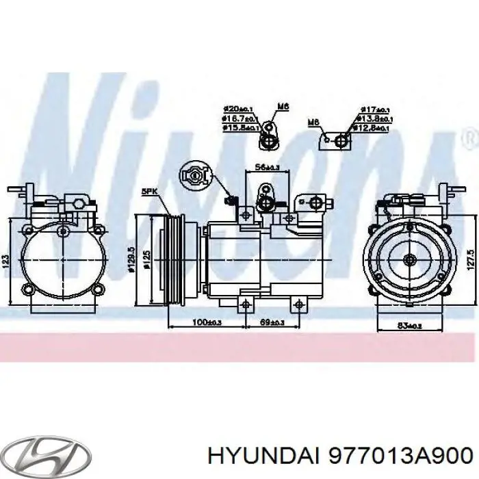 977013A900 Hyundai/Kia compresor de aire acondicionado