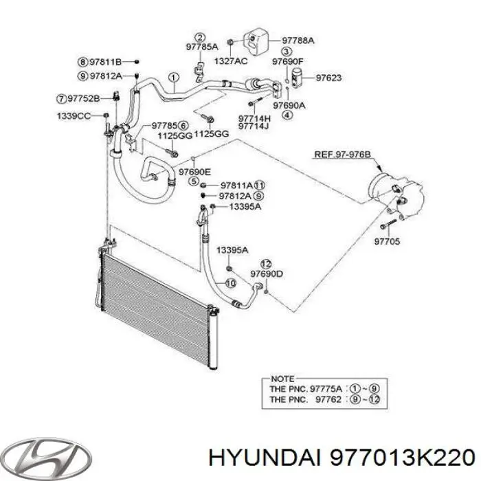 977013K220 Hyundai/Kia compresor de aire acondicionado